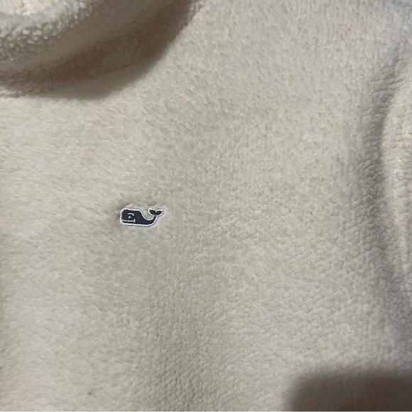 VINEYARD VINES Girls Fleece Mockneck Sweater White Size Large / 14 Cozy Warm - Picture 3 of 4
